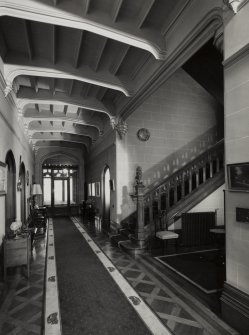Interior.
View of main ground floor corridor from North.