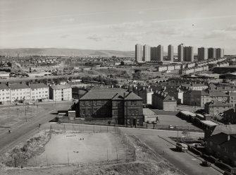 Glasgow, Garngad, General
General view from South West with tower block in background.