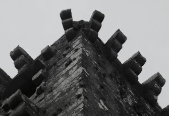 Tower, detail of parapet corbels