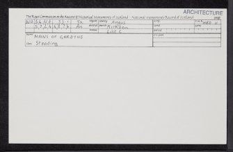 Mains Of Gardyne, NO54NE 33.1, Ordnance Survey index card, Recto