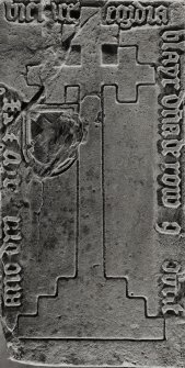 Graveslab for Egidia Blair c.1530 from Crossraguel Abbey, Kirkoswald.