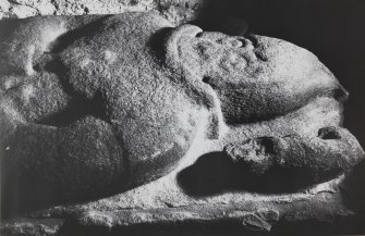 Interior.
Detail of effigy showing aventail.