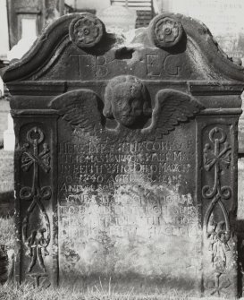 Churchyard: Headstone, T Barrow, 1740