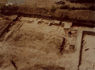 Perth, Whitefriars Street, Carmelite Friary Excavation.
High level view of excavation, view 9.
