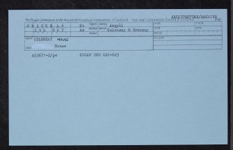 Colonsay, Colonsay House, NR39NE 46, Ordnance Survey index card, Recto