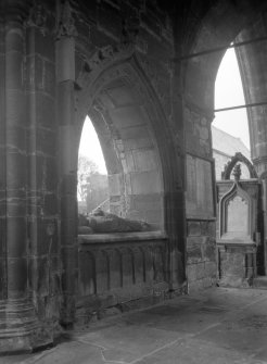 Fortrose Cathedral, Cathedral Square.
View of tomb of Bishop Fraser in South aisle.