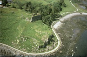 Mull, Aros Castle.
Oblique aerial view from South-East.