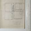 MS 2281/1.Site Notebook entitled 'Farthing Down '48/'49'. Sketch plan of trenches through 'Westernmost barrow of Farthing Down, Northern Group.'