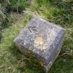 View of top of boundary stone