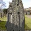 Churchyard. Pictish cross slab. SE Face.