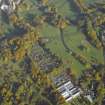 Oblique aerial view of the park, glasshouses, winter garden and allotments, taken from the SSW.