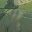 Oblique aerial view centred on the cropmarks of the rig and field boundaries, taken from the NE.