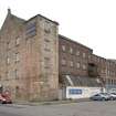 View from SE of Falfield Street frontage with old mill nearest the camera and the 1840s phase beyond