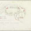 Survey drawing; phased plan of Castle Coeffin at ground floor level