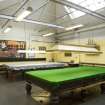 Interior. Ground floor, main workshop, snooker tables.