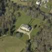 Oblique aerial view centred on the country house and gardens, taken from the S.