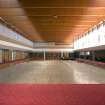 Interior. Admin block. View of main hall from stage