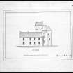 Ballindalloch Castle.
Mechanical copy of drawing.
West elevation of Castle as it stood prior to alterations, c.1847. 'No. 7'
Titled: 'West Elevation'.
Signed: 'Mackenzie & Matthews'.
