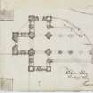 Digital copy of page 37: Ink sketch plan of Kelso Abbey
Signed and Dated "8th August 1818. J.S."
'MEMORABILIA, JOn. SIME  EDINr.  1840'
