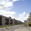 View of street between halls of residence from E