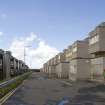 View of street between halls of residence from E