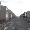 View of street between halls of residence from W