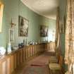 View from North East of first floor corridor leading to the South Wing of Haddo House, AbErdeenshire.