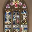 Interior. View of Chancel  memorial stained glass window to Rev Dr John Macleod Campbell by Clayton and Bell 1873