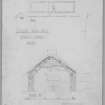Plan of cruck framed cottage 1":8';  Section 1":2'