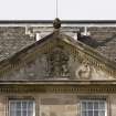 Detail of East Front pediment showing Coat of Arms of William 2nd earl of Annandale, dated 1699.