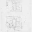Survey drawing; Castle Lachlan, ground- and first-floor plan.
