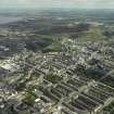 General oblique aerial view centred on New Town with city adjacent, taken from the NW.