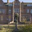 View showing main entrance and sundial