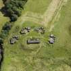 Oblique aerial view centred on the anti-aircraft battery, taken from the NW.
