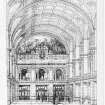 Competition design for the Great Hall of Kelvingrove Museum and Art Gallery, Glasgow. Design by John Simpson and E. J. Milner Allen.
