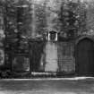 EPS/5/6  Photograph, with text; 'Greyfriars Churchyard  East Division  Monuments on wall of Church'
Edinburgh Photographic Society Survey of Edinburgh and District, Ward XIV George Square