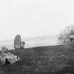Photograph of recumbent stone circle at Old Rayne, taken from W.
Titled: "The Old Rayne Circle".