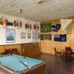 Ministry of Defence Establishment, the Puff Inn. View of interior from S, showing pool table and dartboard.