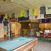 Ministry of Defence Establishment, the Puff Inn. View of interior from W, showing pool table, lounge area and bar.