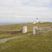 View of the Cape Wrath lighthouse (NC27SE 3.00) from the south, also showing the boundary wall (NC27SE 3.05; CWTC08 415), built in 1828.