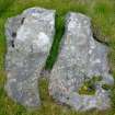 Clais Charnach, quarry, detail of split boulder.