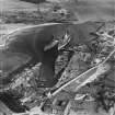 Inverkeithing, Thomas Ward and Sons Shipbreaking Yard, with HMS Nelson, HMS Royal Sovereign  and the remains of HMS Rodney adjacent. Oblique aerial view taken from the W.