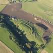 Oblique aerial view of the remains of the fort and settlement at The Chesters, Drem, taken from the SE.
