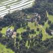 General oblique aerial view centred on the country house with the gardens adjacent , taken from the  N.
