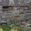 Kearvaig Farmsteading. View from E of a timber feature set into the internal face of the W gable wall of the range.