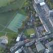 Oblique aerial view centred on Meadow Lane with Buccleuch Street adjacent, taken from the ESE.