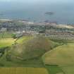 General oblique aerial view of North Berwick Law with the town of North Berwick beyond, taken from the SSE.