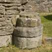 Nave, base of third pillar from crossing on N side, view from SW