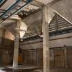 Interior view of hoppers and main structural columns in boiler house of former Roxburgh, Berwick & Selkirk district asylum, Melrose