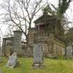 Heron family grave and monument. View from NE